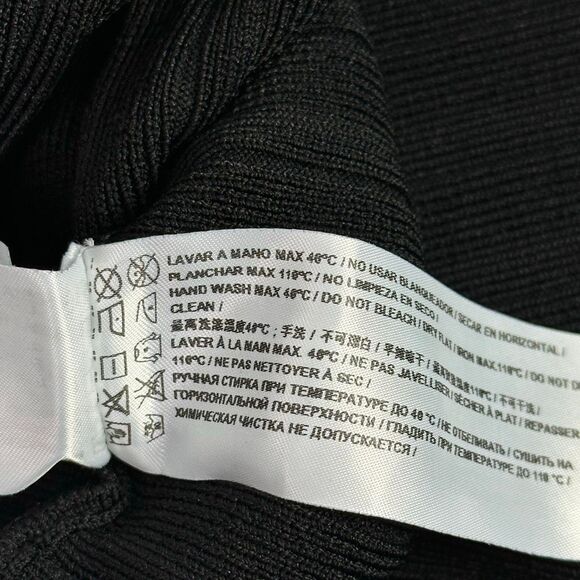 Adolfo Dominguez Women's Medium Black Ribbed Sweater - Picture 8 of 9